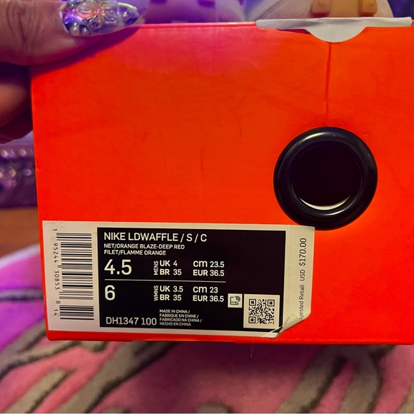 Nike Sacai x Clot x LDWaffle 'Net Orange Blaze' - Picture 8 of 8